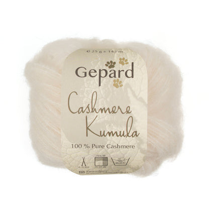 Pelote de Cashmere Kumula de Gepard Garn coloris 101 Creme