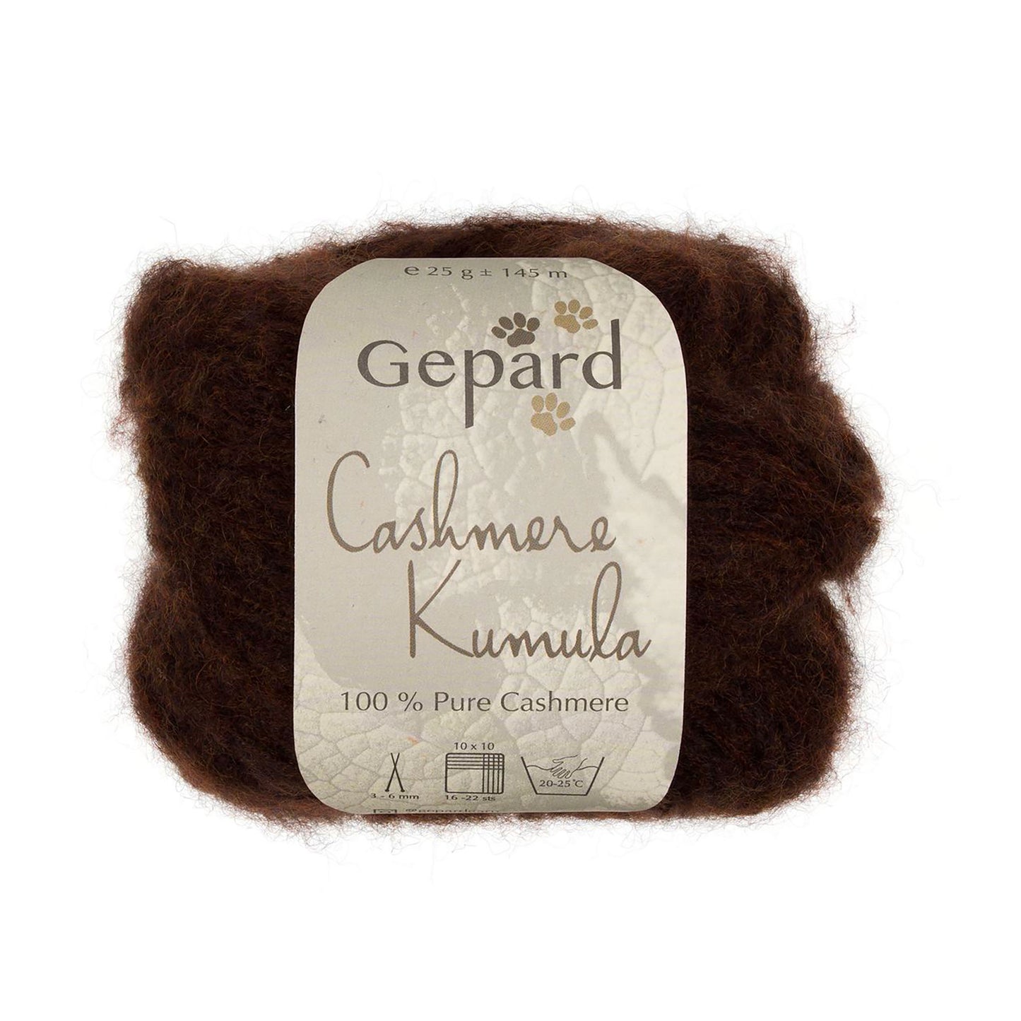 Pelote de Cashmere Kumula de Gepard Garn coloris 188 Dark Coffee