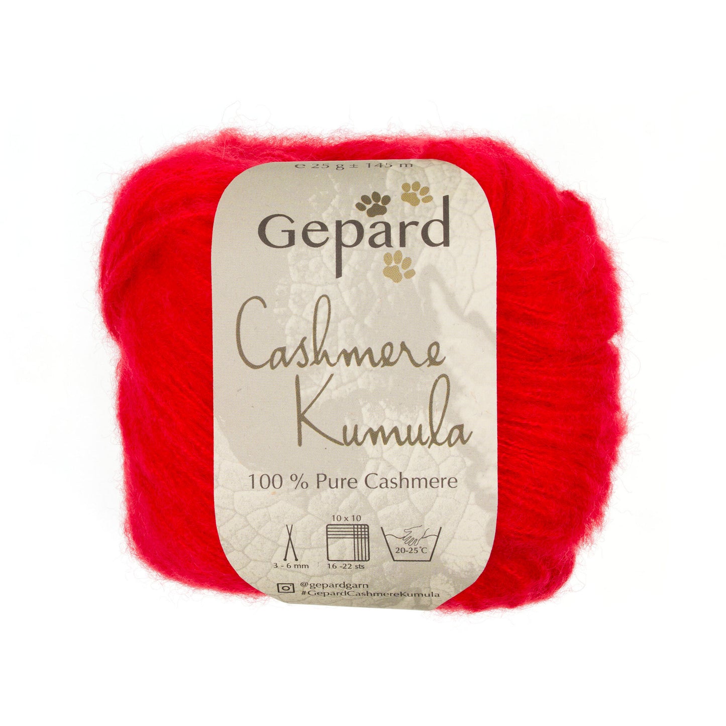 Pelote de Cashmere Kumula de Gepard Garn coloris 330 Red