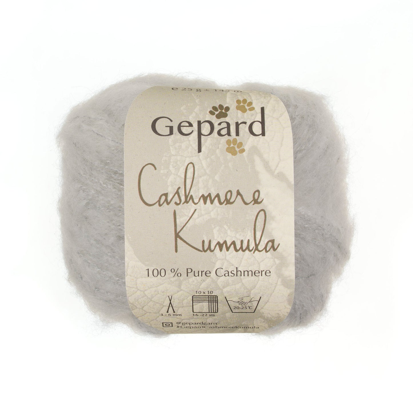 Pelote de Cashmere Kumula de Gepard Garn coloris 504 Hazy Ash