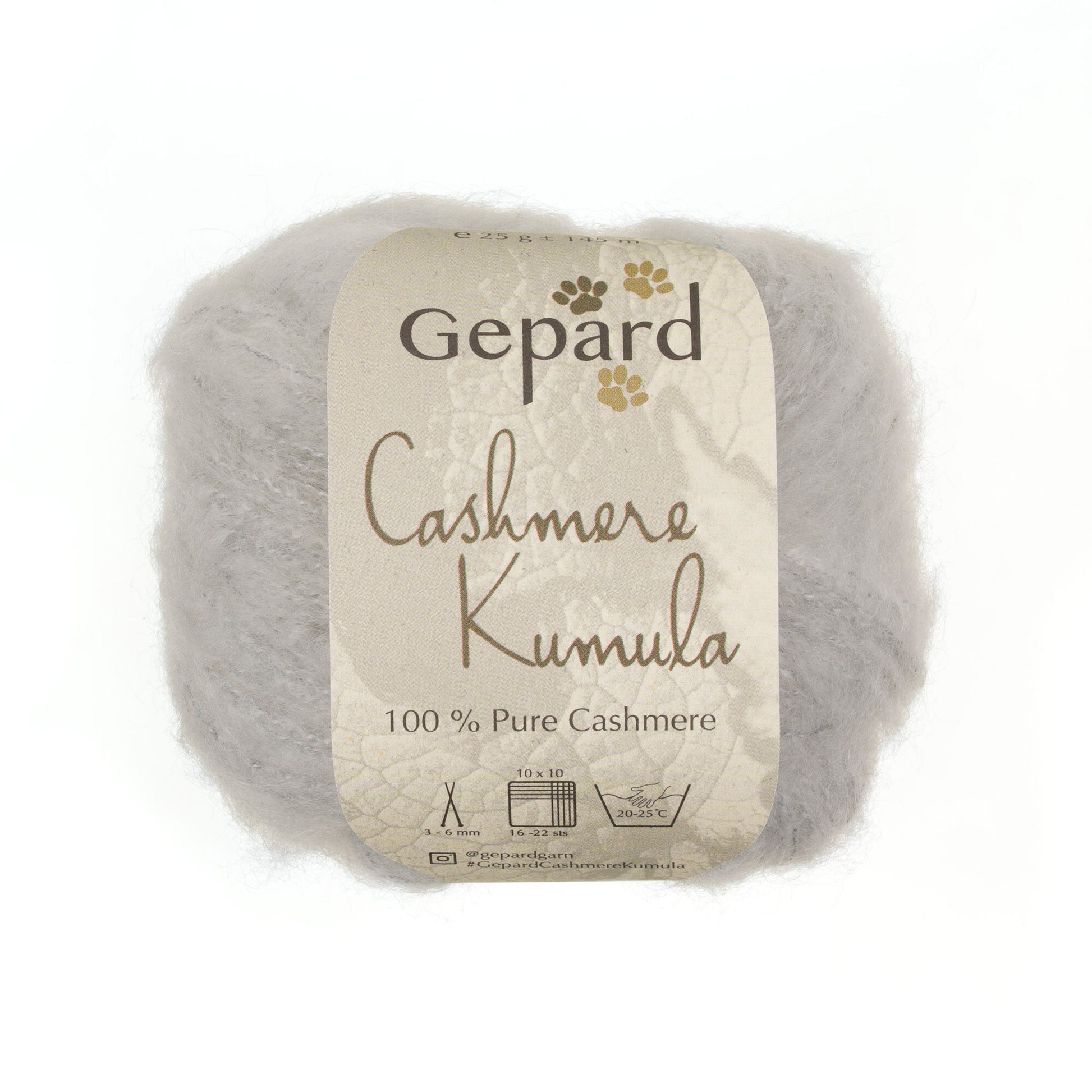 Pelote de Cashmere Kumula de Gepard Garn coloris 504 Hazy Ash