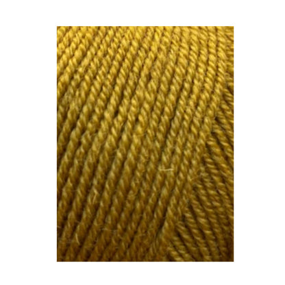 Texture et couleur d'une pelote de mérinos My Fine Wool de Gepard Garn, coloris 131 Ochre