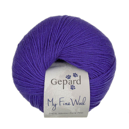 My Fine Wool de Gepard Garn coloris 646 Bright Purple