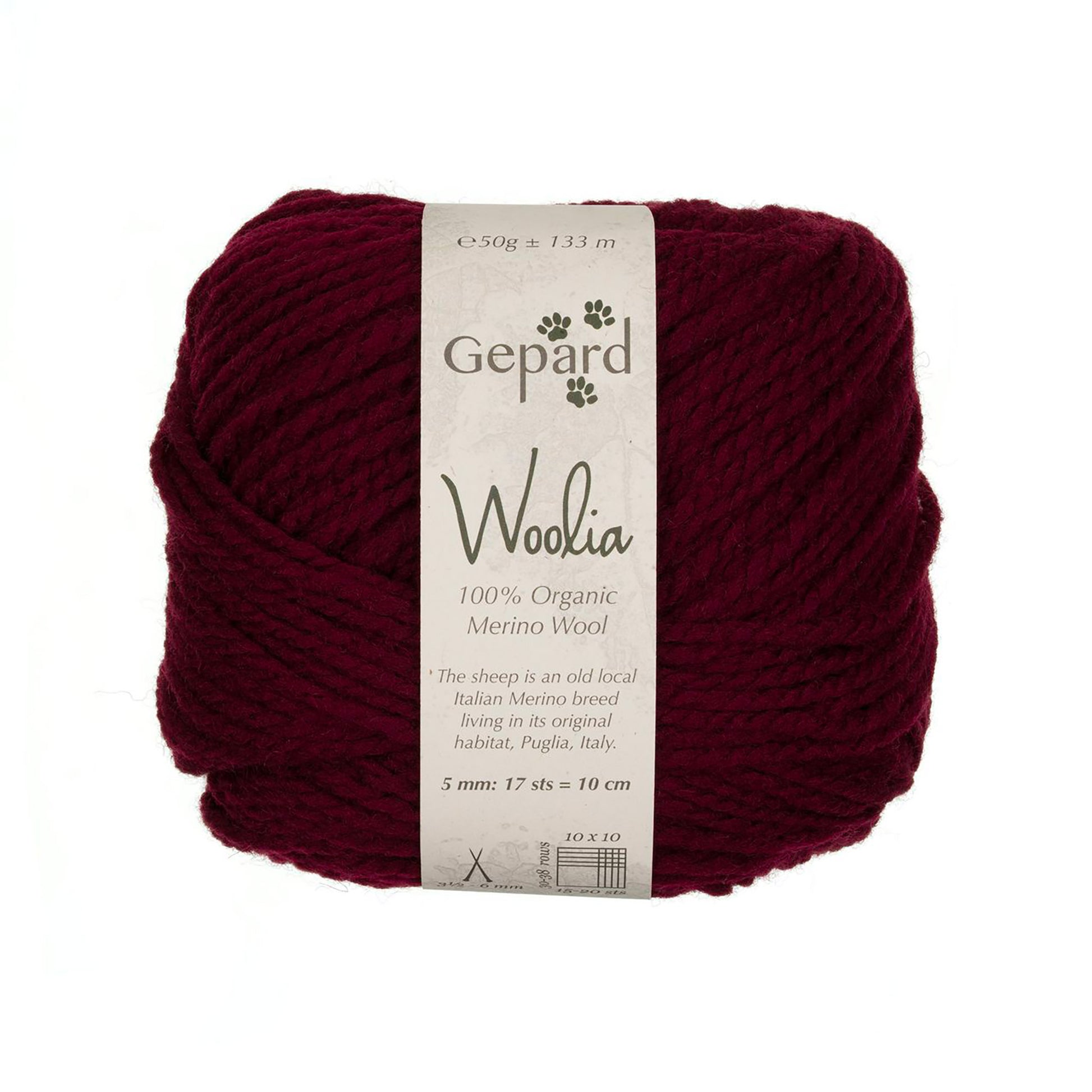 Woolia de Gepard Garn coloris 472 Bordeaux