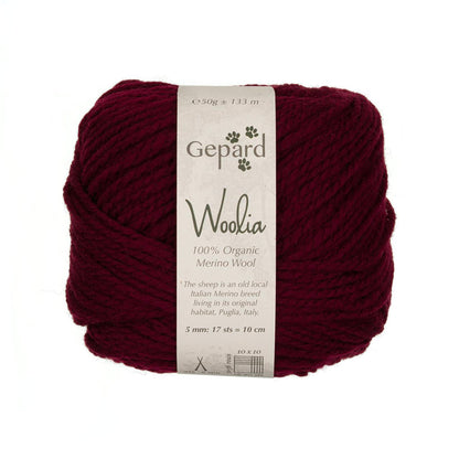 Woolia de Gepard Garn coloris 472 Bordeaux