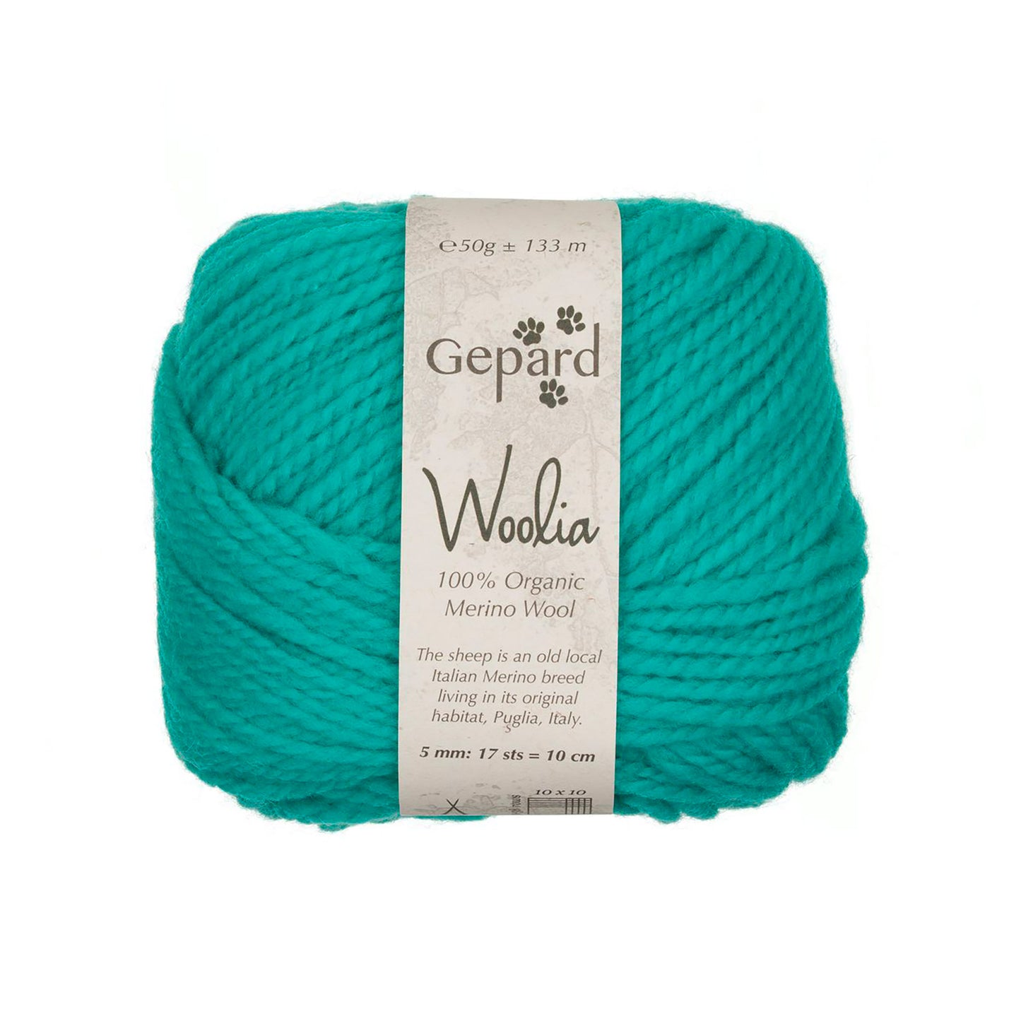 Pelote de Woolia de Gepard Garn coloris 848 Aqua Green