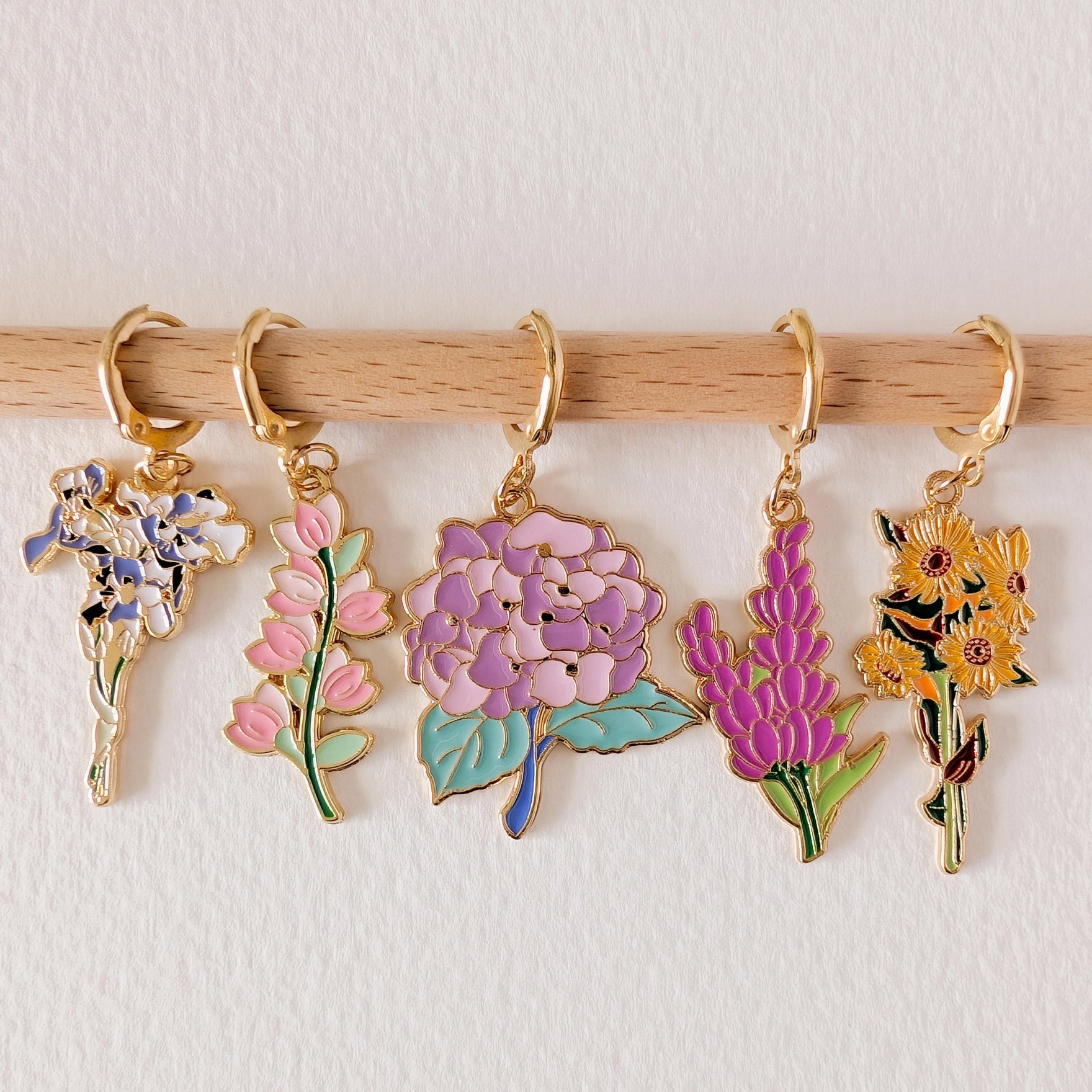 Set d'anneaux marqueurs Hello Kim, modèle 44 Dans mon jardin (amovibles)