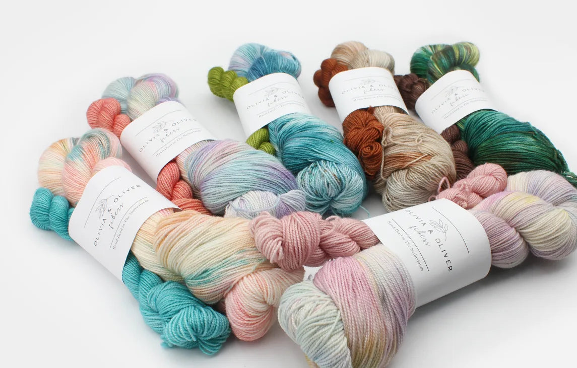 Olivia & Oliver, des fils à tricoter ou crocheter teints à la main !