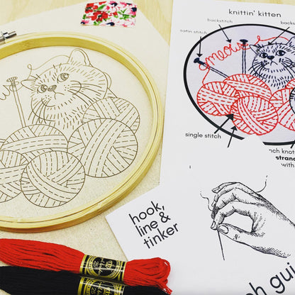 Contenu d'un kit de broderie Hook Line & Tinker