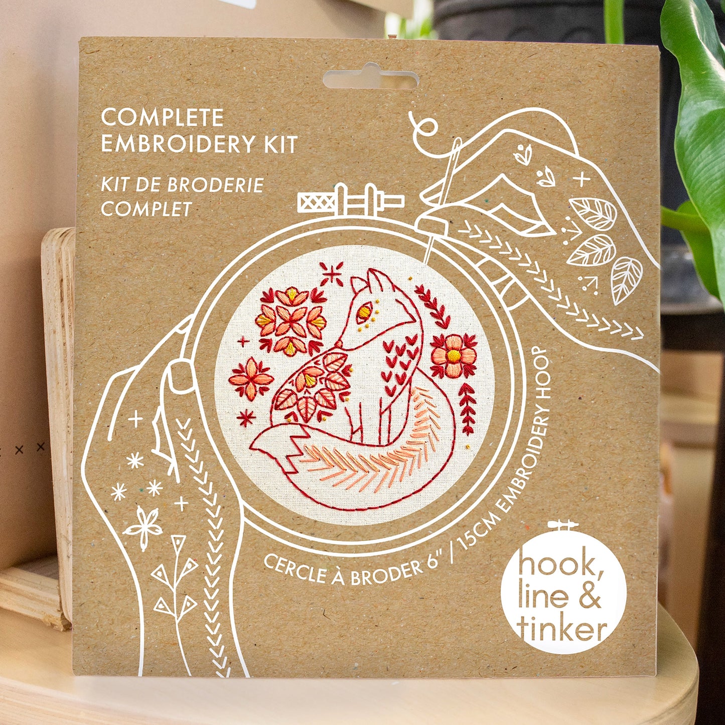 Kit de broderie Hook Line & Tinker, modèle   Renard Folk