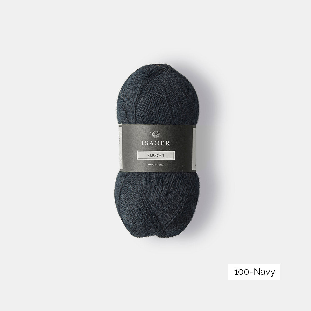 Pelote d'Alpaca 1 d'Isager, coloris 100 Navy