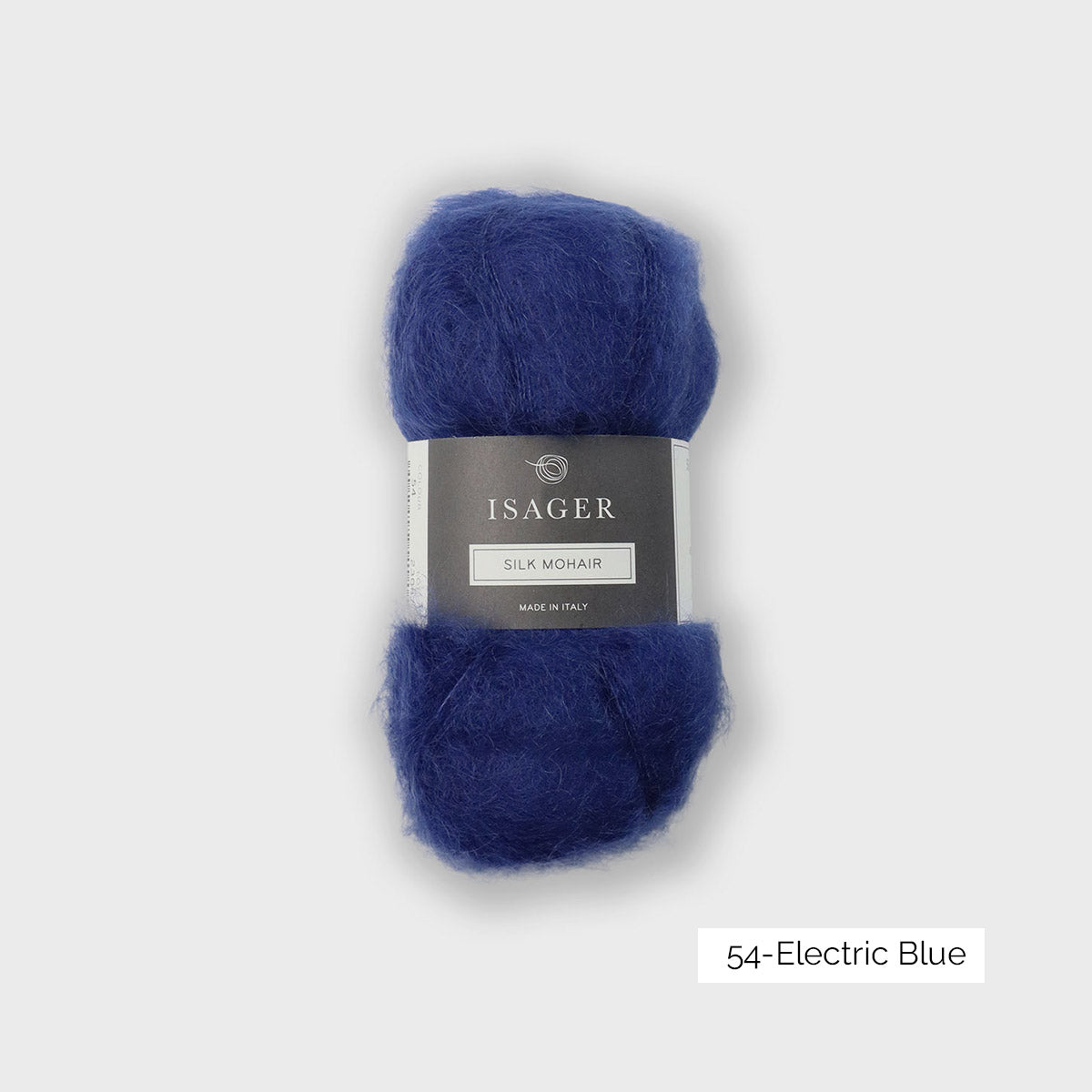 Pelote de mohair et soie Silk Mohair d'Isager coloris 54 Electric Blue