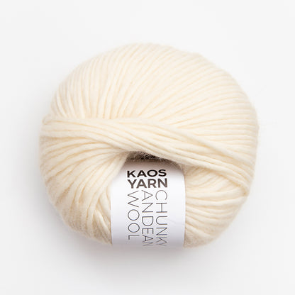 Pelote de Chunky Andean Wool de Kaos Yarn coloris 6001 Natural