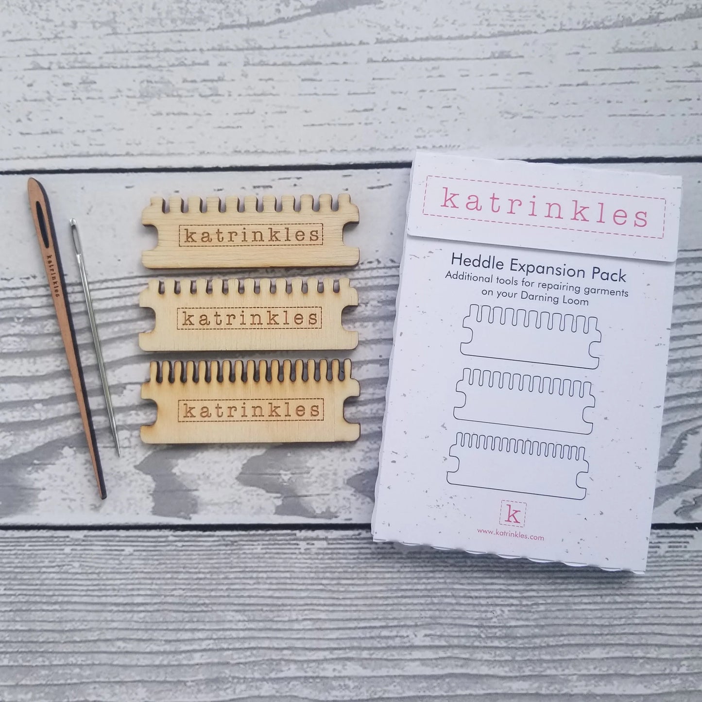 Pack d'extension pour le darning loom de Katrinkles : peignes supplémentaires de différentes tailles pour l'outil de raccomodage