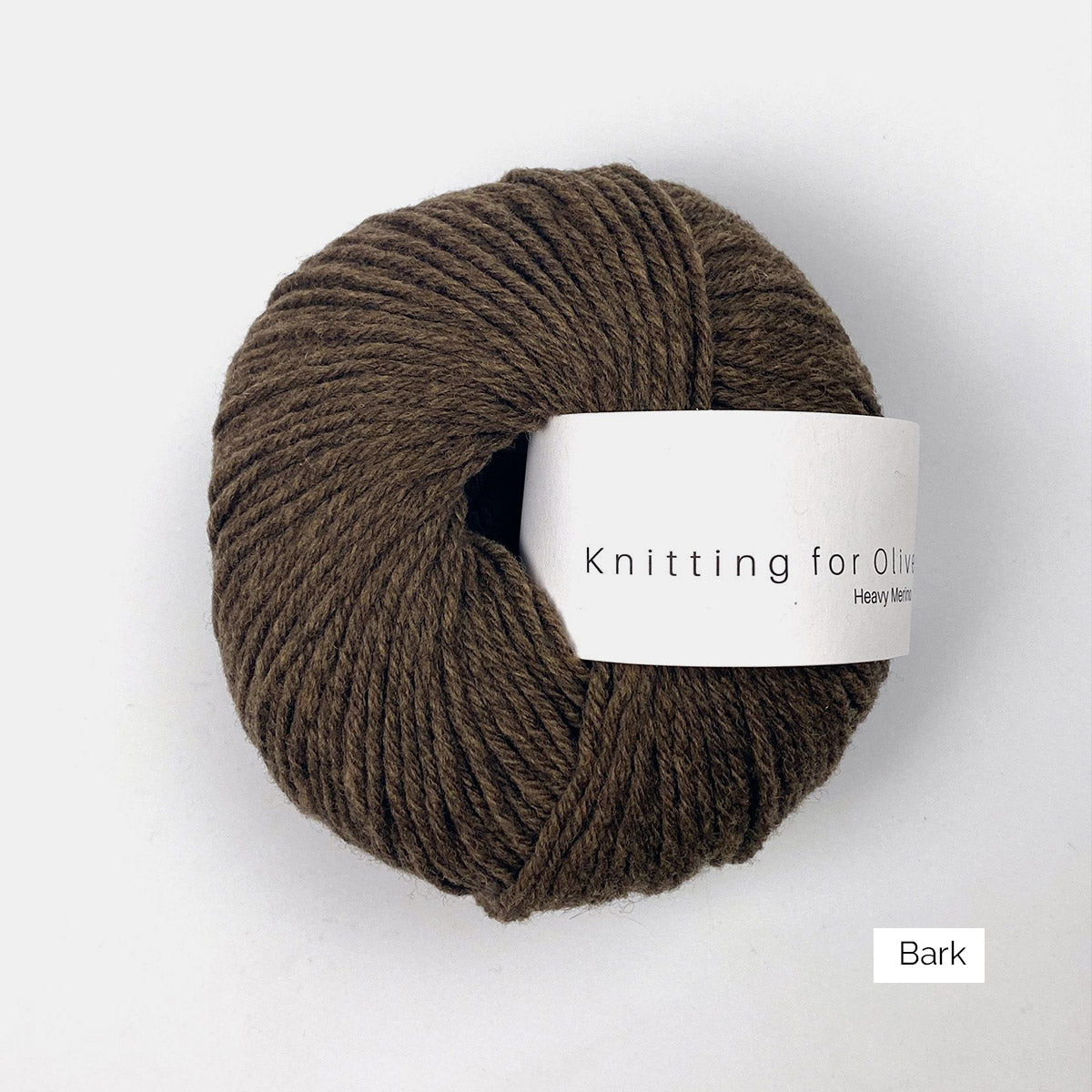 Pelote de fil mérinos non superwash Heavy Merino de Knitting for Olive (KFO) coloris Bark (écorce)