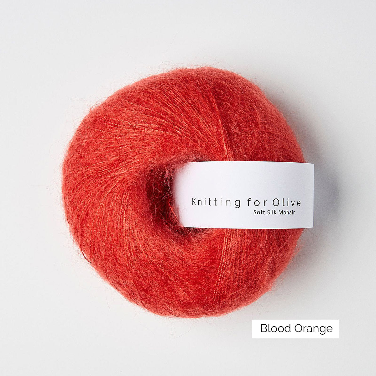 Pelote de mohair et soie Silk Mohair de Knitting for Olive (KFO) coloris Blood Orange (orange sanguine)