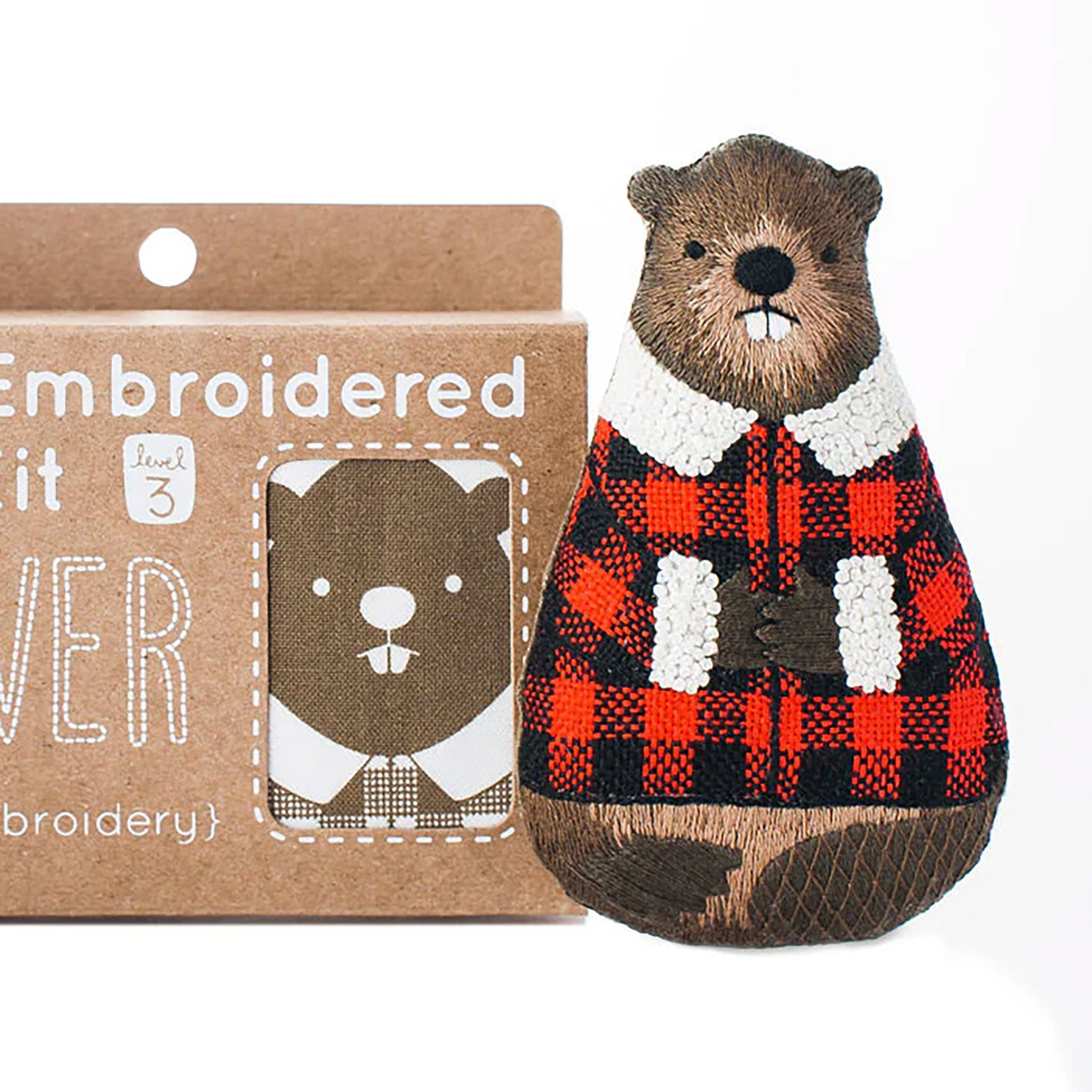 Kit de broderie Embroidered Doll de Kiriki Press modèle Beaver