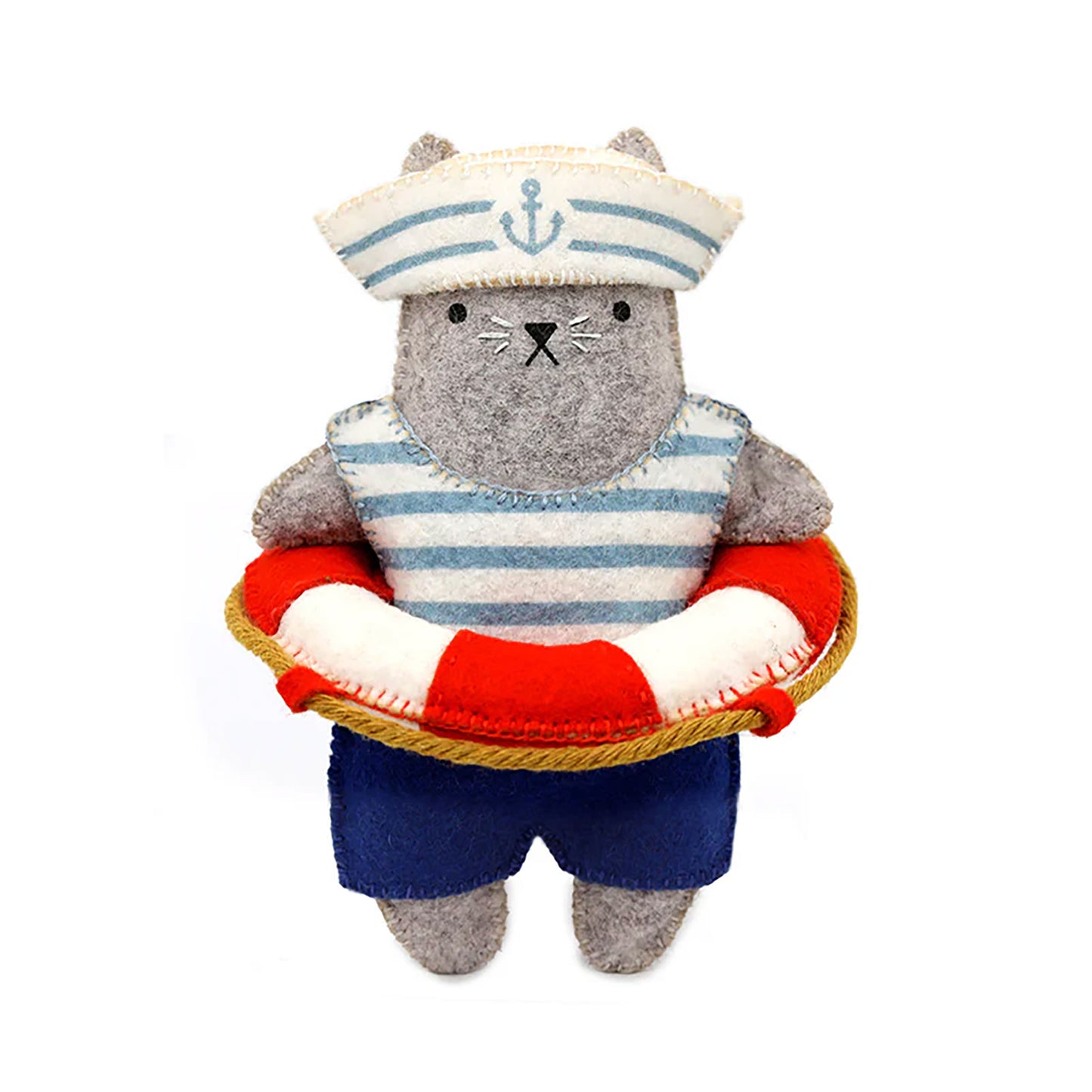 Kit de broderie Felted Doll de Kiriki Press modèle Sailor Cat