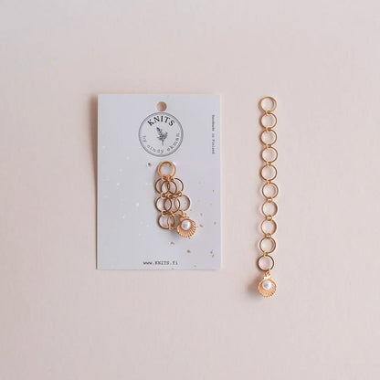 Compte-rangs chaînette Knits by ce, modèle Coquillage