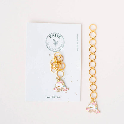 Compte-rangs chaînette Knits by ce, modèle Licorne