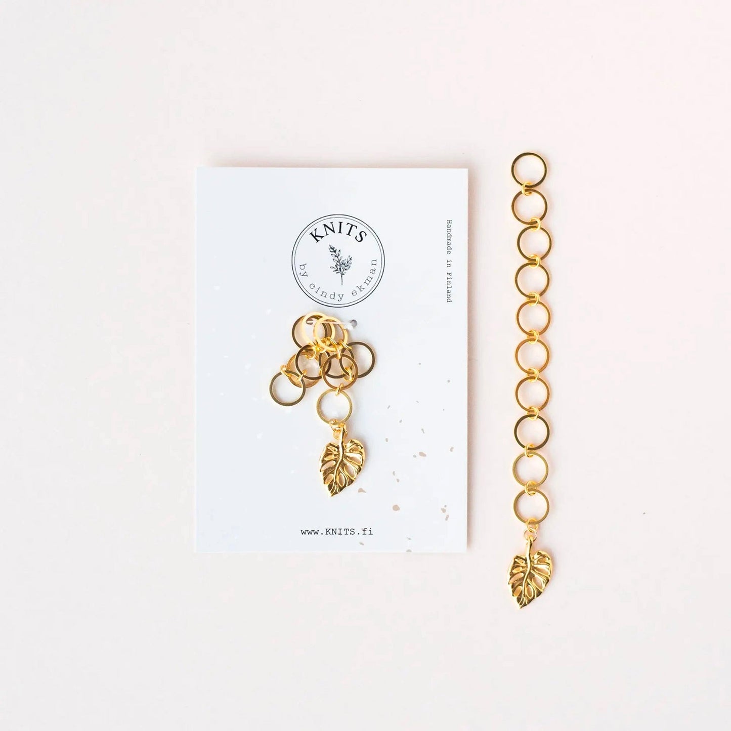 Compte-rangs chaînette Knits by ce, modèle Monstera