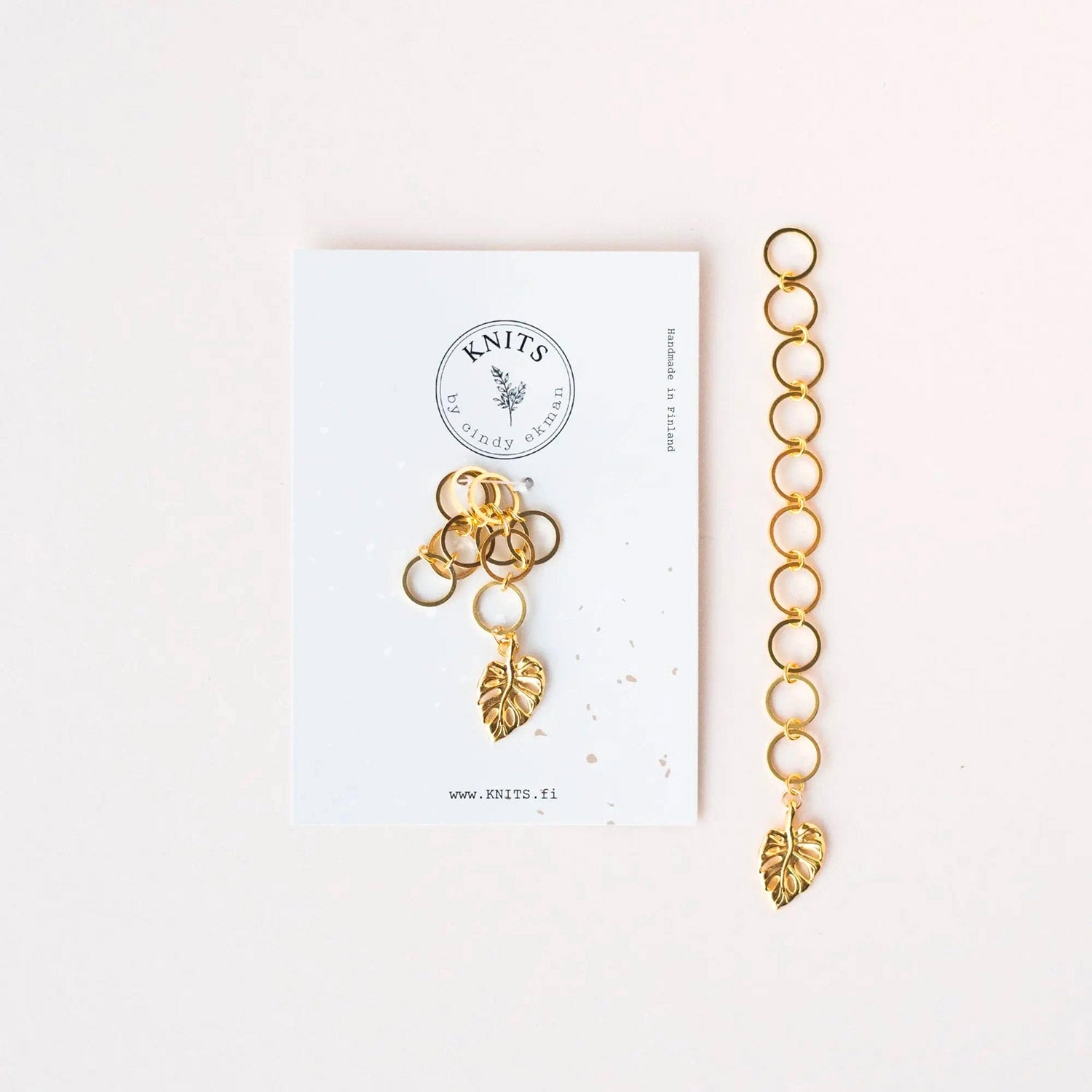 Compte-rangs chaînette Knits by ce, modèle Monstera