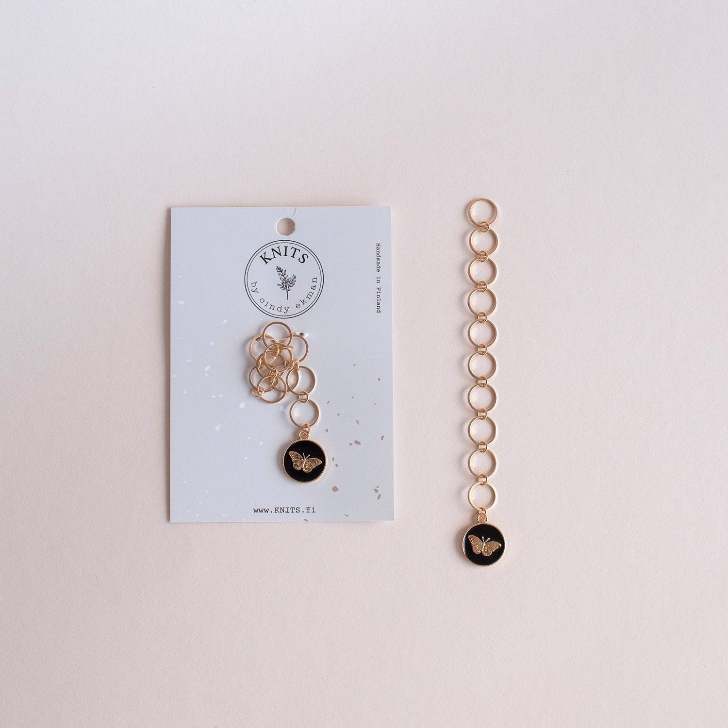 Compte-rangs chaînette Knits by ce, modèle Papillon