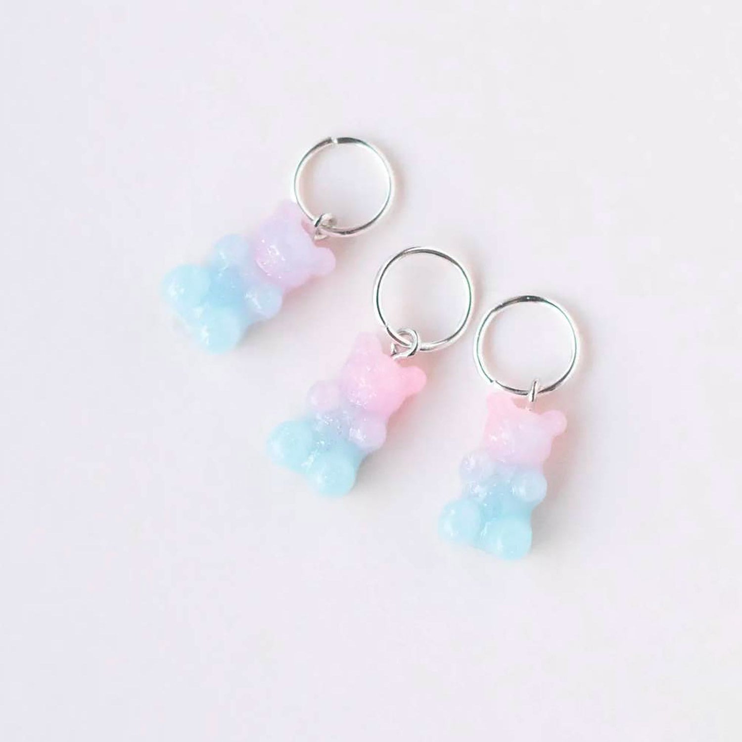 Anneau marqueur de Knits by ce, modèle Nounours pastel (fixe)