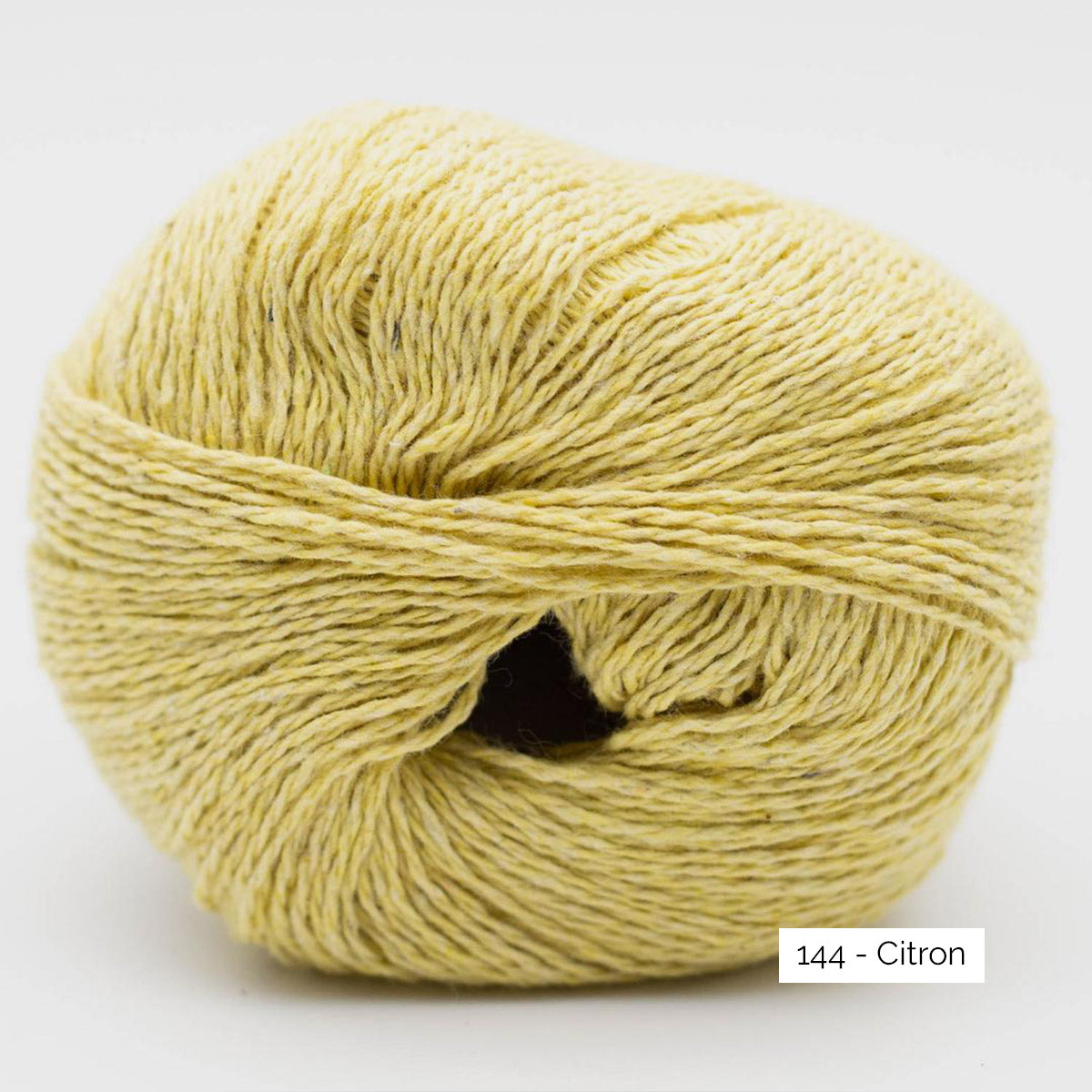 Pelote de coton recyclé Reborn de Kremke Soul Wool, coloris 144 Citron