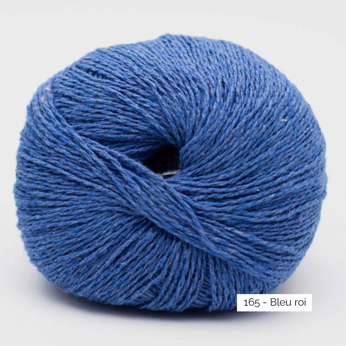 Pelote de coton recyclé Reborn de Kremke Soul Wool, coloris 165 Bleu Roi