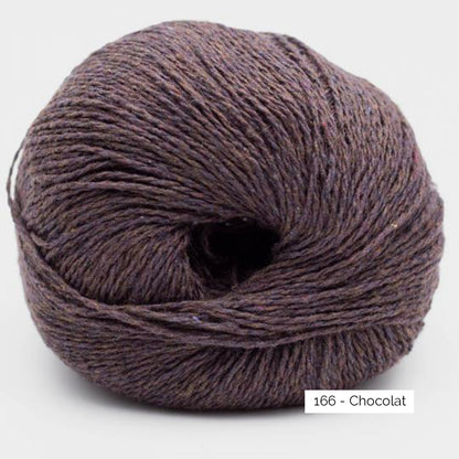 Pelote de coton recyclé Reborn de Kremke Soul Wool, coloris 166 Chocolat