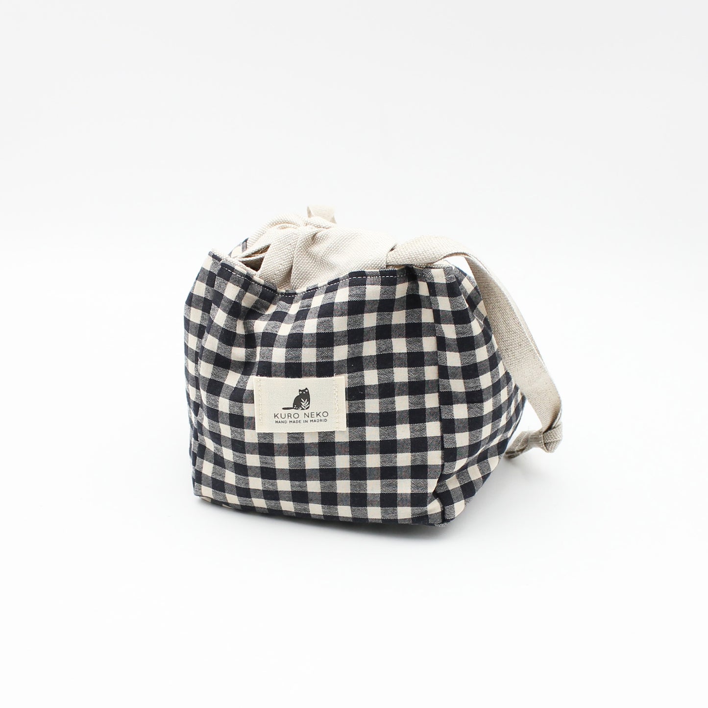 Sac à projet nomade Anne de Kuro Neko coloris Noir & Blanc