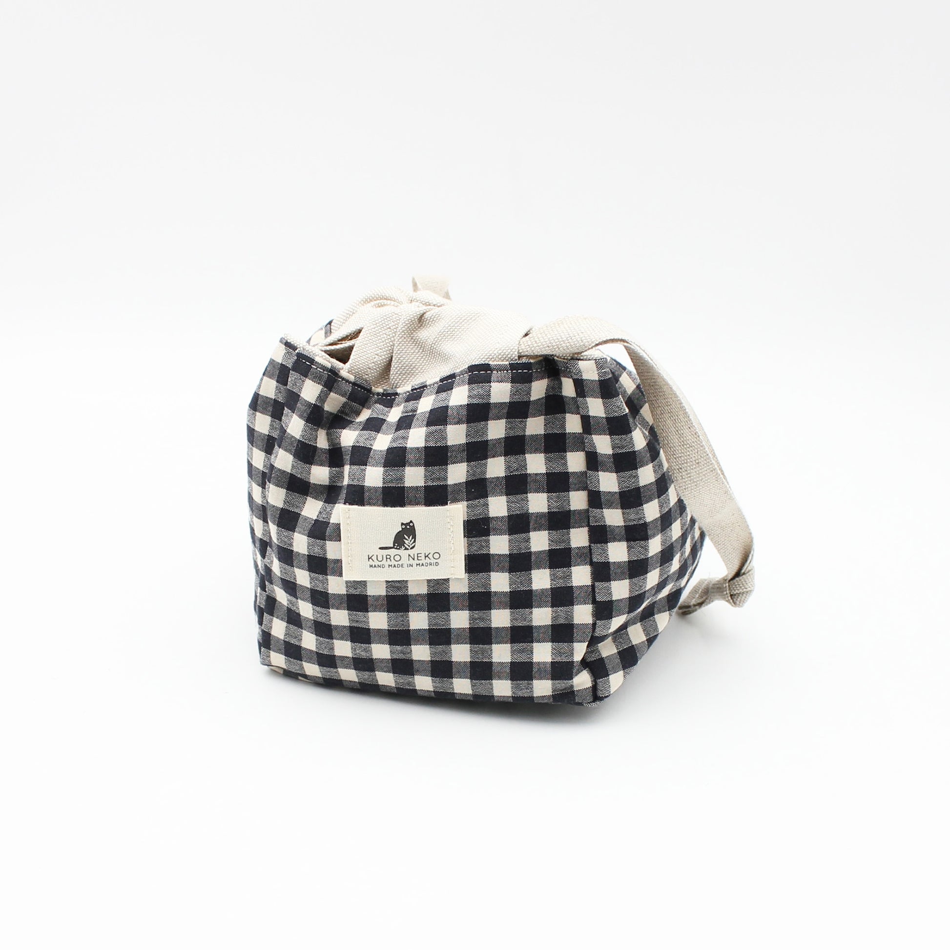 Sac à projet nomade Anne de Kuro Neko coloris Noir & Blanc