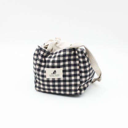 Sac à projet nomade Anne de Kuro Neko coloris Noir & Blanc