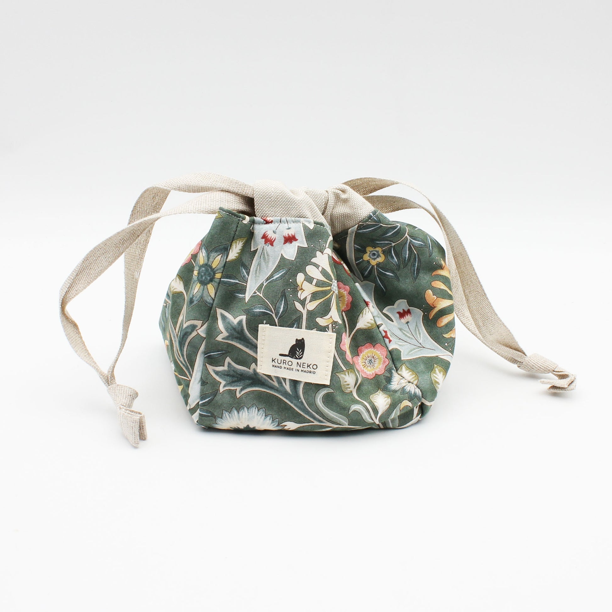 Sac à projet Anne de Kuro Neko modèle Vert Feuille