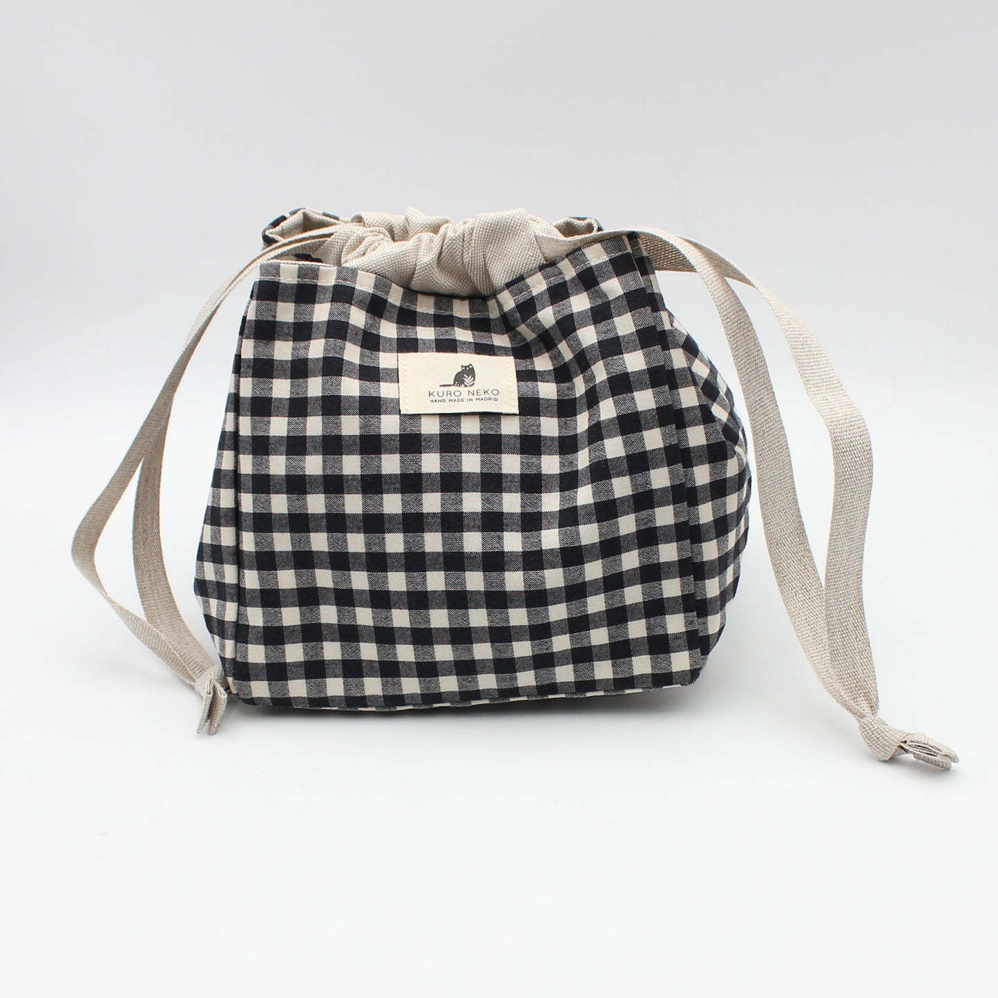 Sac à projet nomade Big Anne de Kuro Neko coloris Noir & Blanc