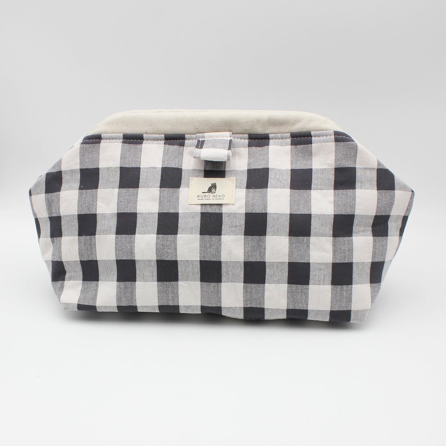 Pochette à projet Bloom de Kuro Neko coloris Noir - Grands Carreaux