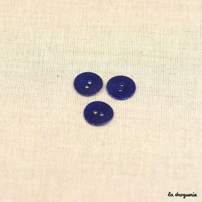 Boutons La Droguerie modèle Akoya Paillettes (Nuit ; 20mm)