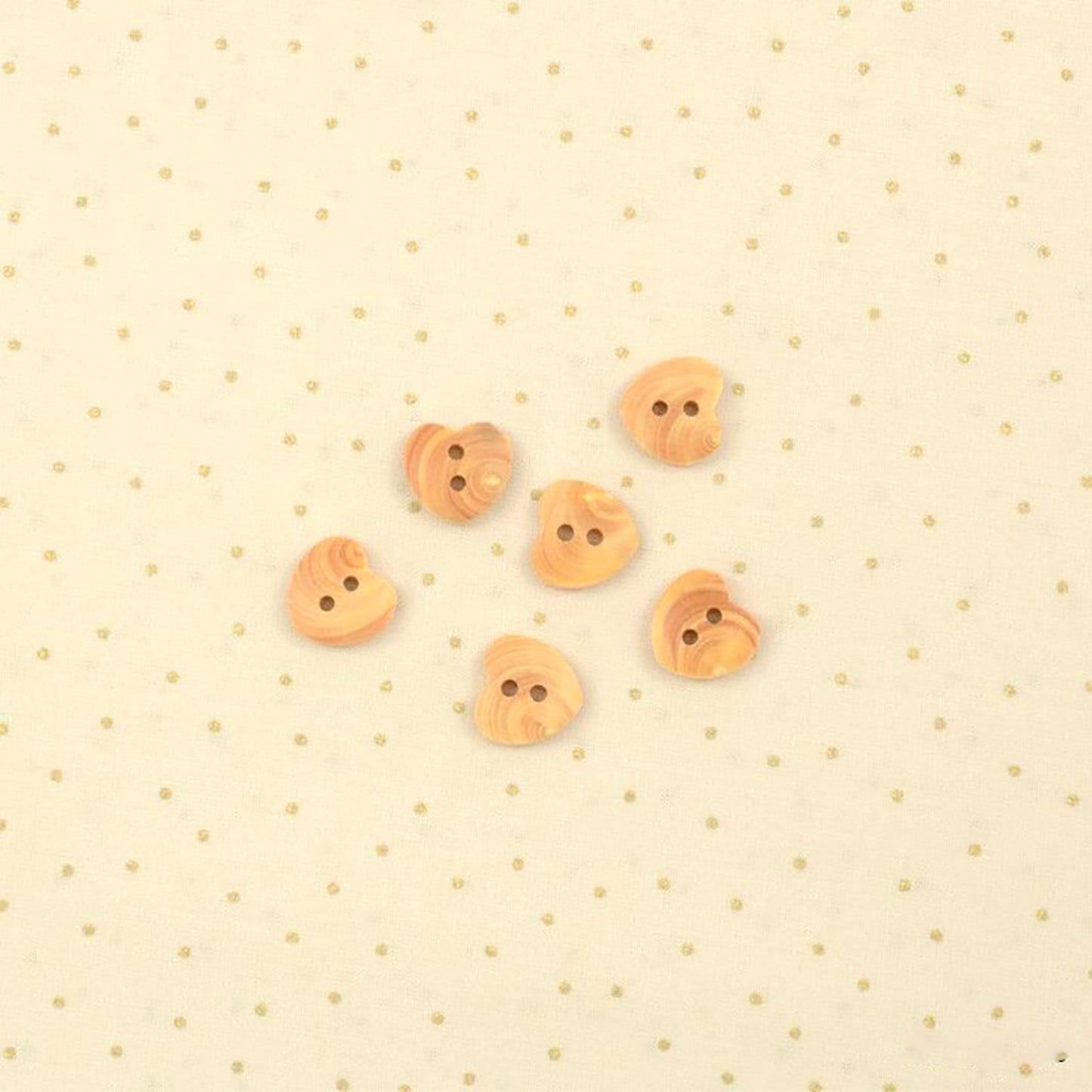 Boutons La Droguerie modèle Buis Coeur (bois ; 12 mm)