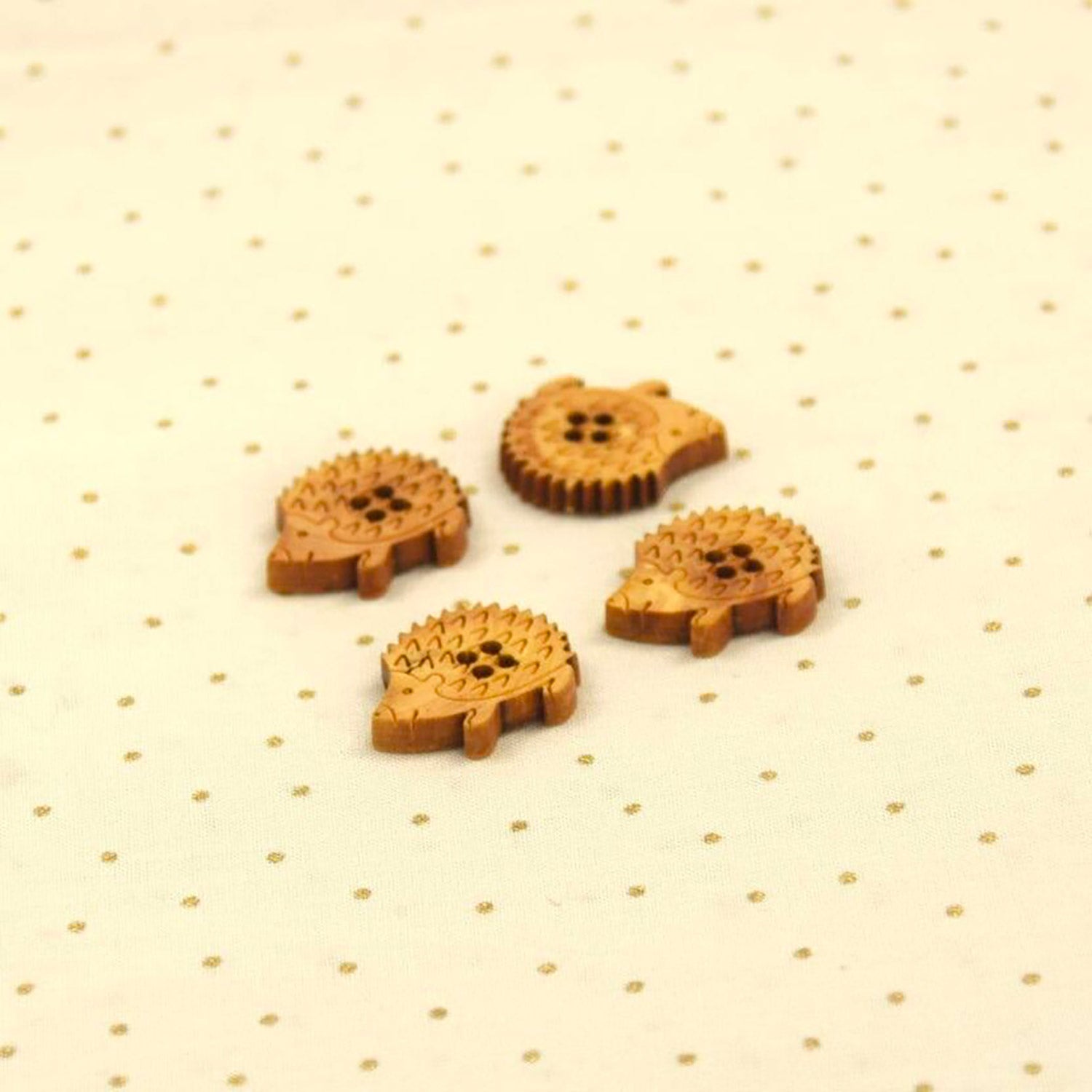 Boutons La Droguerie modèle Buis Hérisson (bois ; 18 mm)