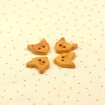 Boutons La Droguerie modèle Buis Renard (bois ; 18 mm)