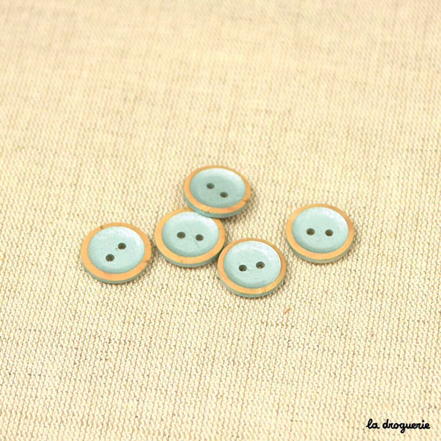 Boutons La Droguerie modèle Buis Dunes (Aigue ; 18mm)
