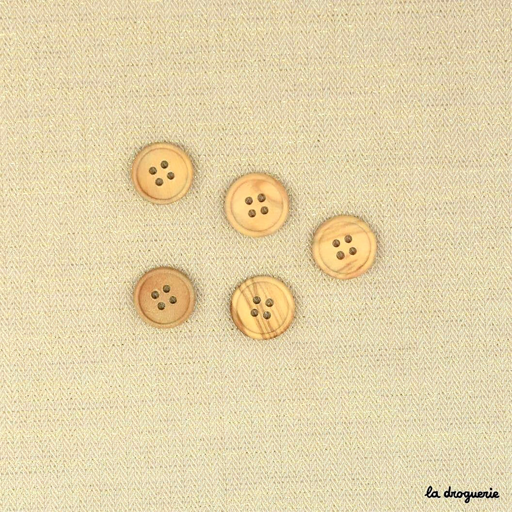 Boutons La Droguerie modèle Olivier Bourrelet Fin (4 Trous ; 20mm)
