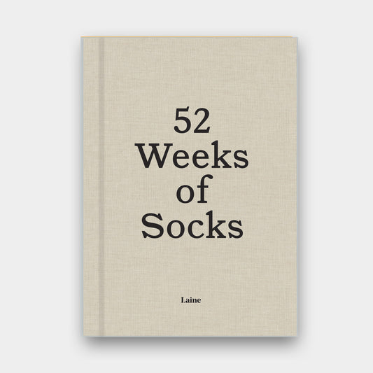 Couverture en toile du livre 52 Weeks of Socks publié par Laine Magazine