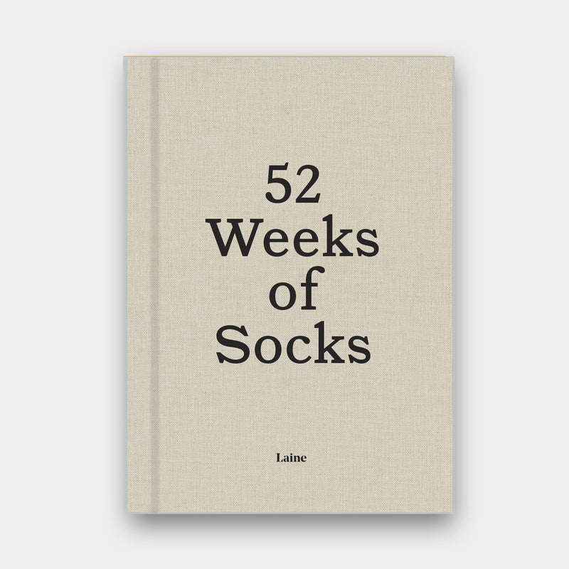 Couverture en toile du livre 52 Weeks of Socks publié par Laine Magazine