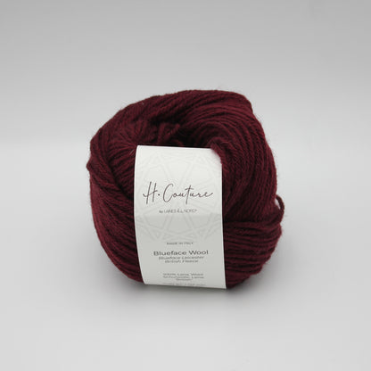 Blueface Wool de Laines du Nord coloris 009 Bourgogne