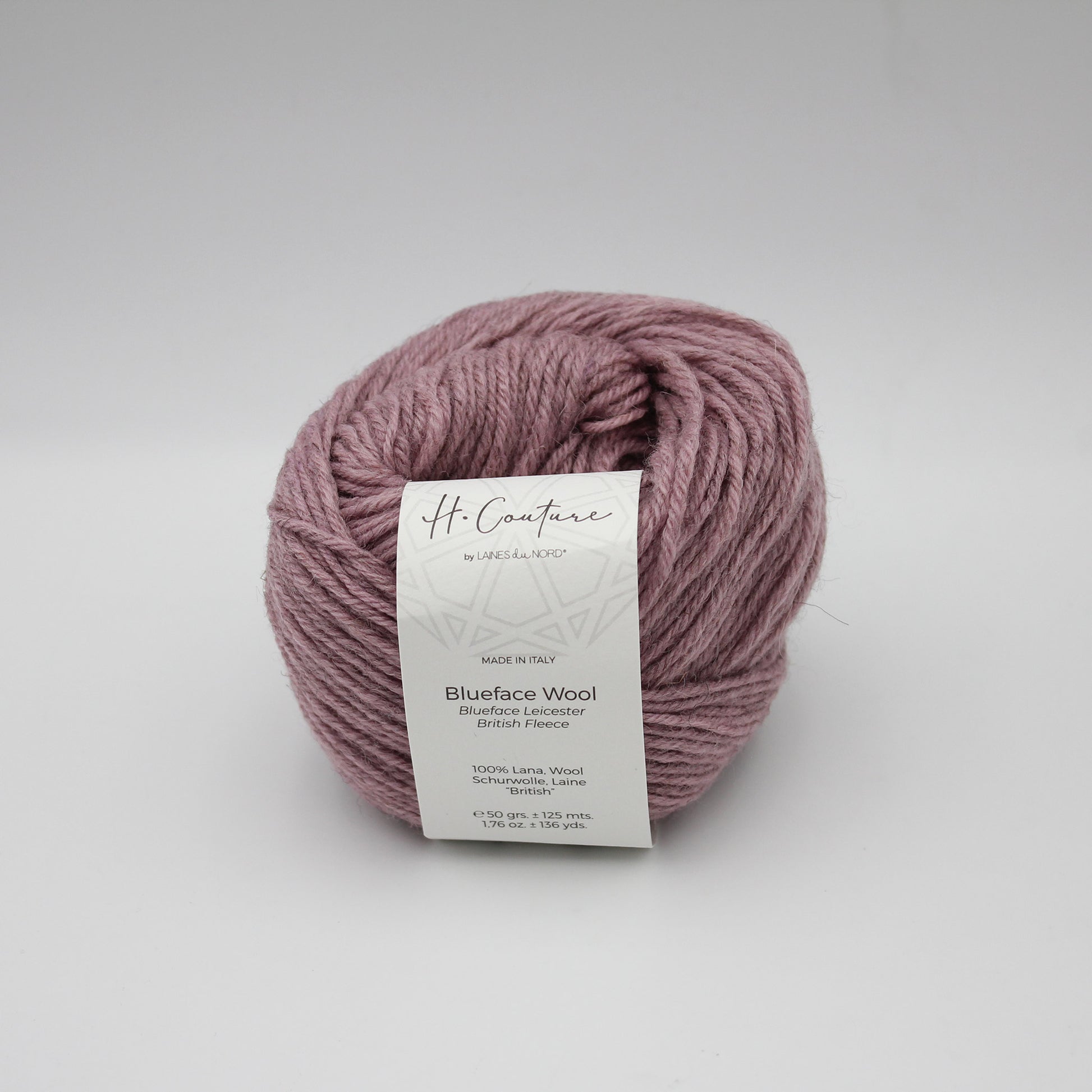 Blueface Wool de Laines du Nord coloris 013 Vieux Rose Grisé