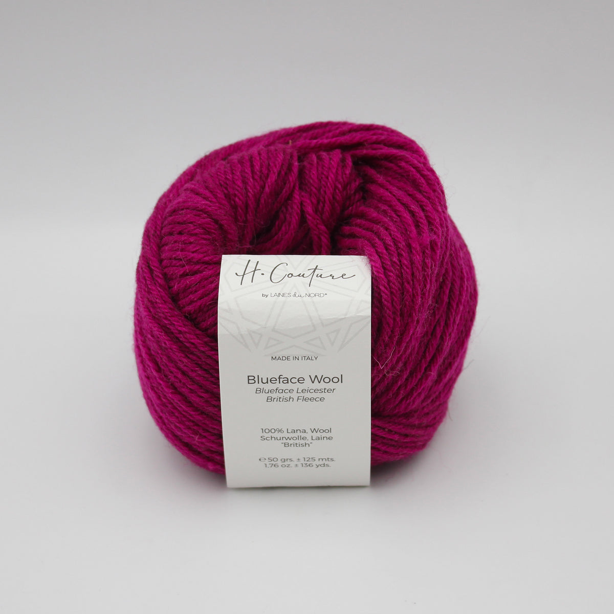 Blueface Wool de Laines du Nord coloris 020 Fuchsia