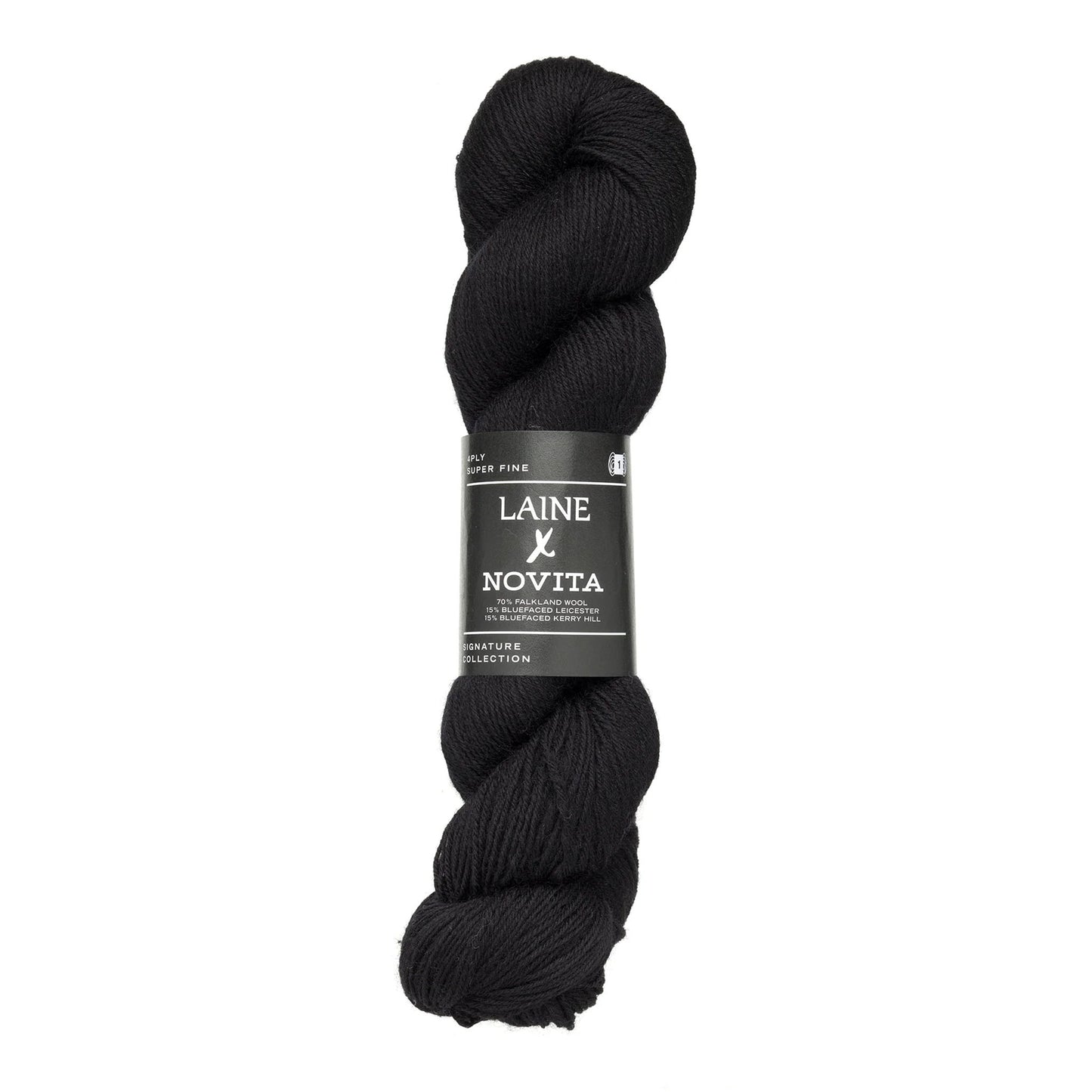 Echeveau de Signature Collection 4-ply de Laine x Novita coloris 0891 Winter Black