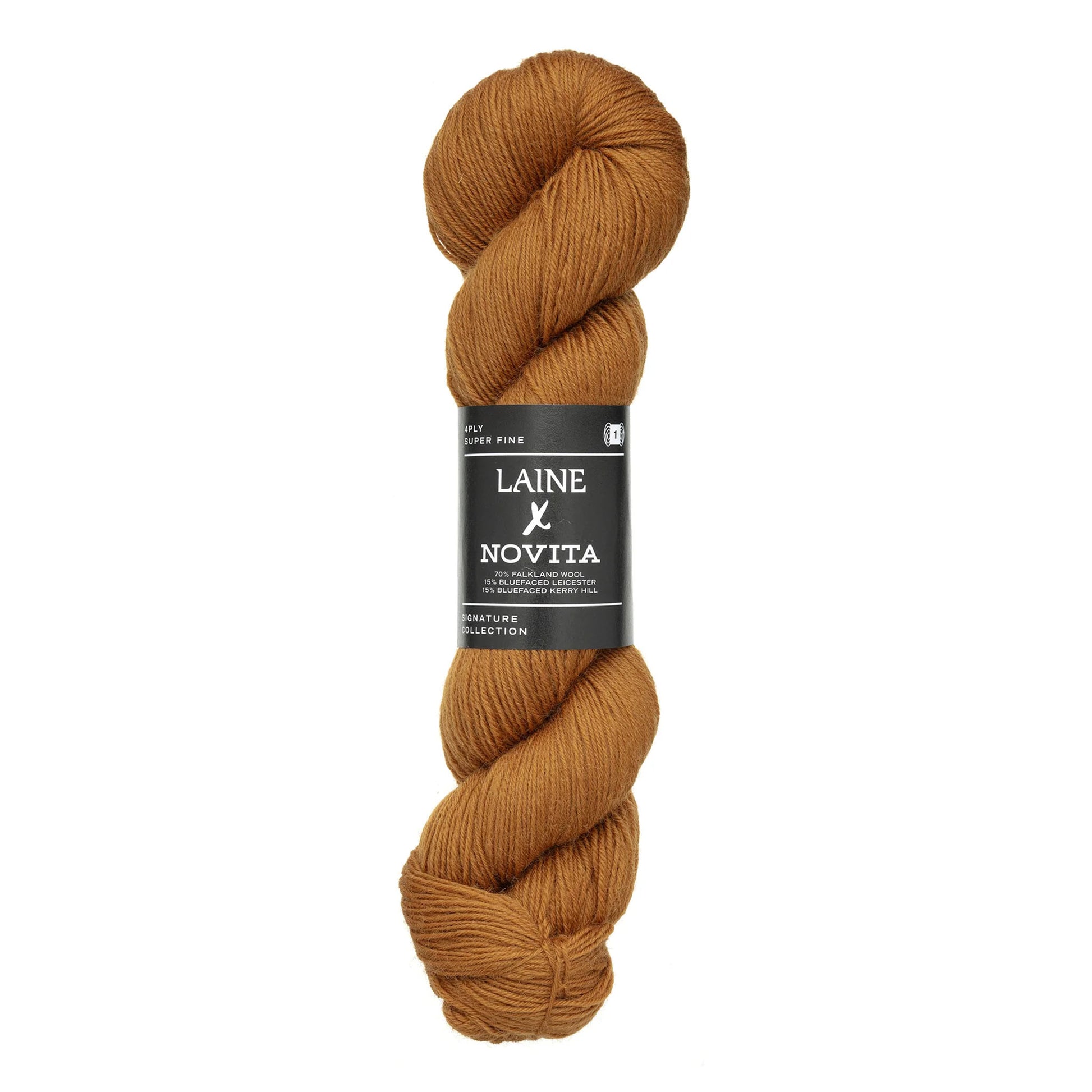Echeveau de Signature Collection 4-ply de Laine x Novita coloris 2761 Golden Amber